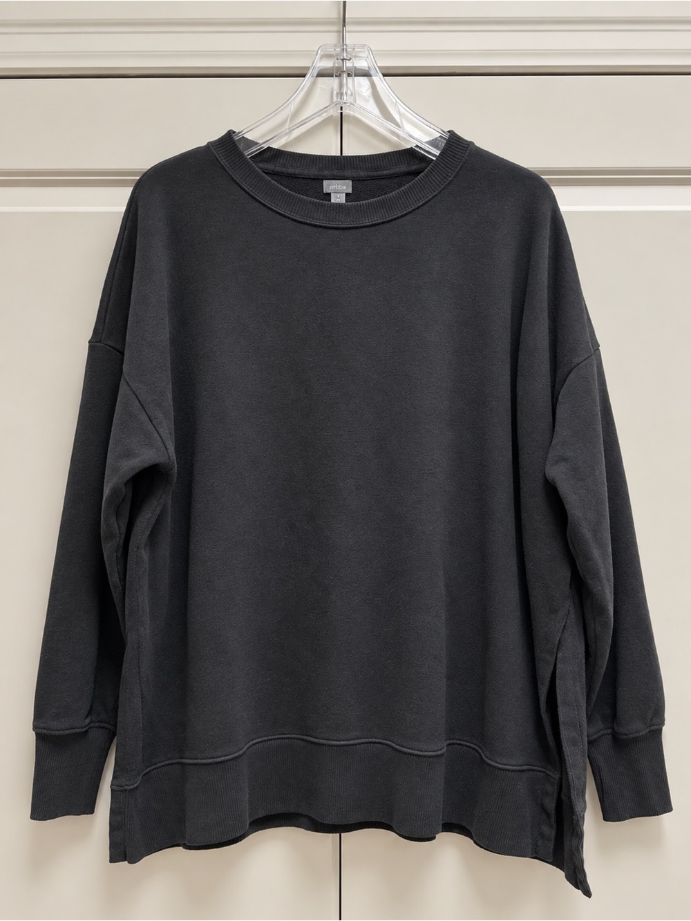 AERIE Black Crew Neck Sweatshirt Top - Size L